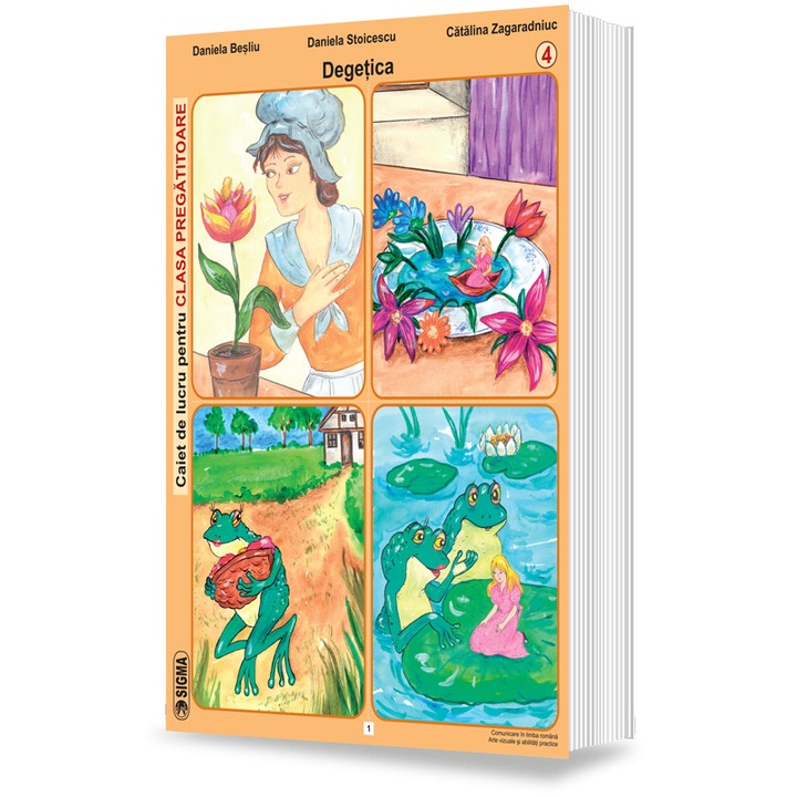 Degetica. Caiet de lucru pentru clasa pregatitoare. Semestrul I, Editura Sigma