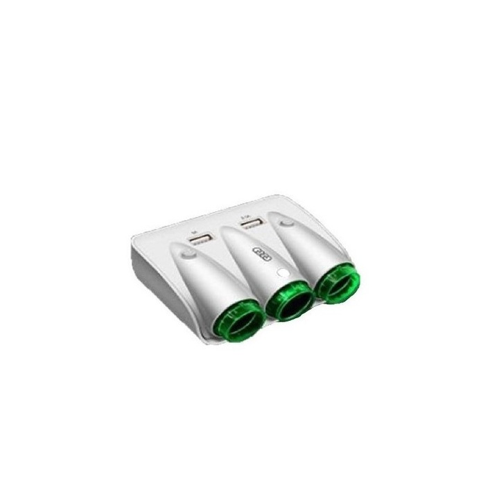 Autós töltő 2xUSB 2.1A és tápgyújtó aljzat,