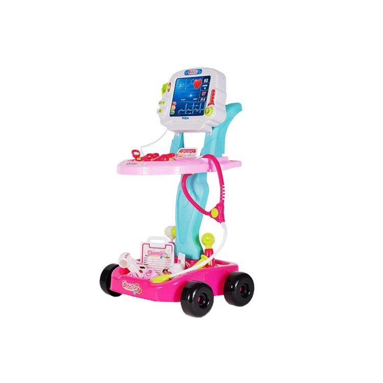 Centru de activitatii MagStar Cabinetul Micului tau Doctor, Diverse accesorii (Aparat EKG, Seringa, Stetoscop, etc), Varsta +36 luni, Culoare Roz