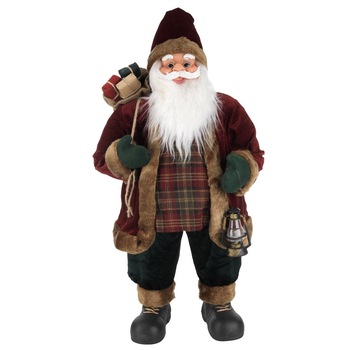 Mos Craciun cu sacul in spinare, Lumi LUXURY®, special pentru a incanta copiii si musafirii, 80cm Mos Craciun cu sacul in spinare, Lumi LUXURY®, special pentru a incanta copiii si musafirii, 80cm