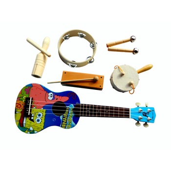 Set jucarii didactice de percutie din lemn - 6 elemente Set jucarii didactice de percutie din lemn - 6 elemente