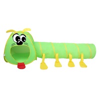 cort de joaca pentru copii 2 in 1 cu tunel omida verde cu galben imagen 56_0_
0