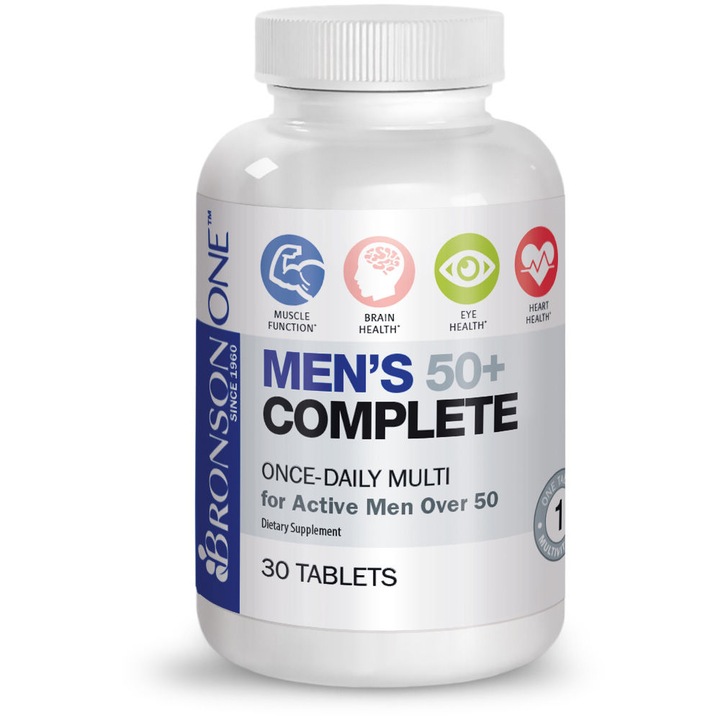 Multivitamine pentru barbati peste 50 ani - BRONSON - 30 tablete