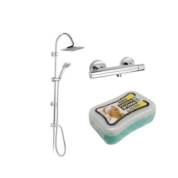 Coloana de dus fixa si mobila + baterie termostatata, Ferro Coloana de dus fixa si mobila + baterie termostatata, Ferro