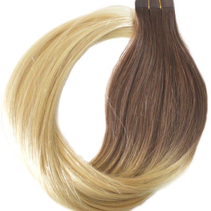 Extensii Par Natural Tape On Balayage Blond, 50cm, Ihair Keratin