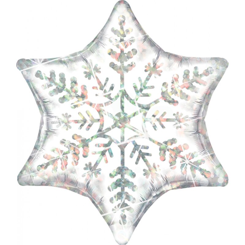 Balon Folie Figurina Fulg de Nea Holografic - 89 cm, Qualatex 20263