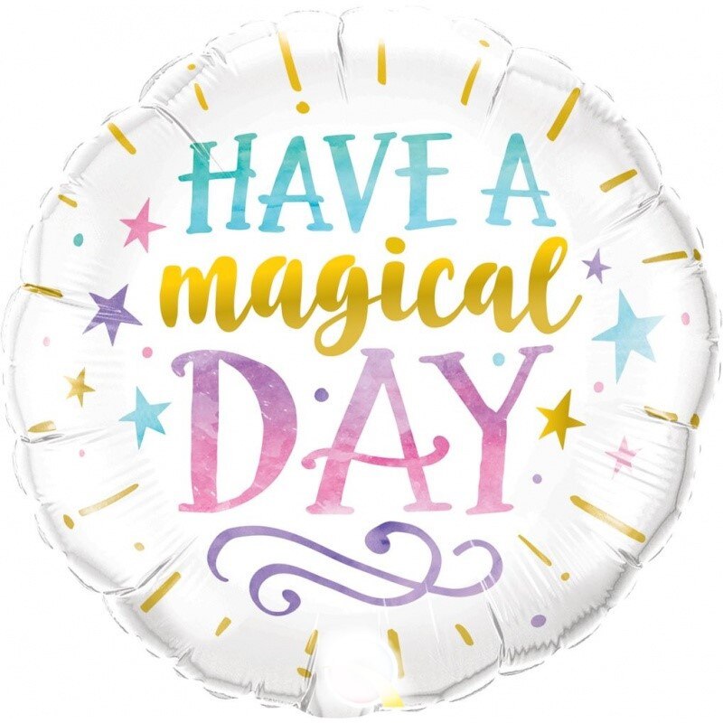 Balon Folie 45 cm Have a magical day, Qualatex 57262