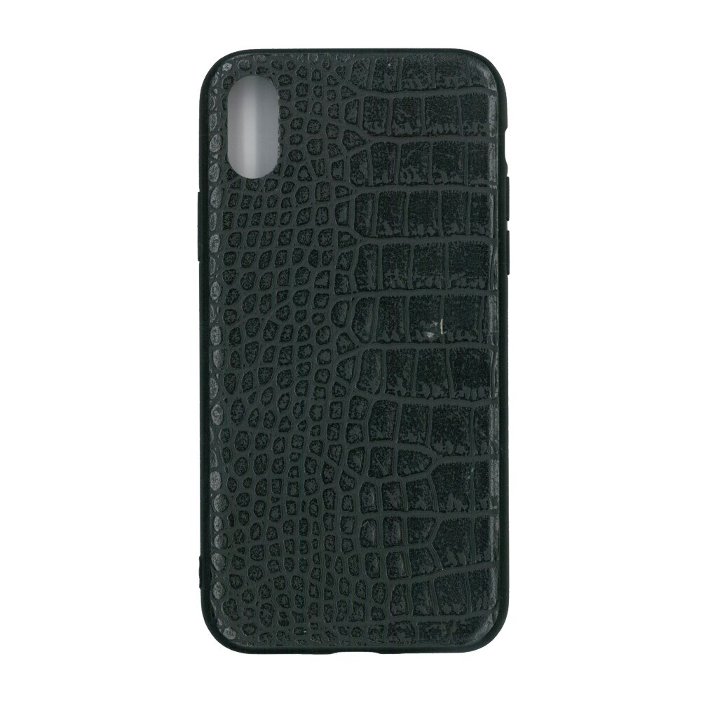 Husa spate compacta, hand-made, Nuoku Royal, pentru iPhone X, negru