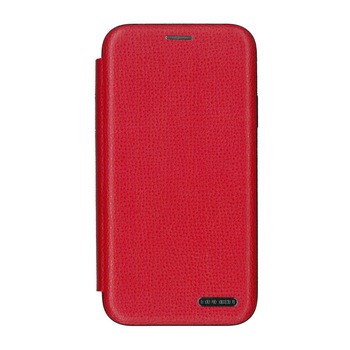 Husa tip carte din piele naturala, Nuoku Royal 2, pentru iPhone XR, rosu Husa tip carte din piele naturala, Nuoku Royal 2, pentru iPhone XR, rosu