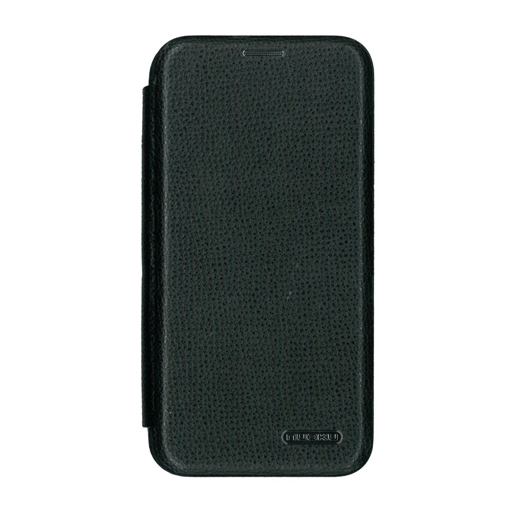 Husa tip carte din piele naturala, Nuoku Royal 2, pentru iPhone XS Max, negru