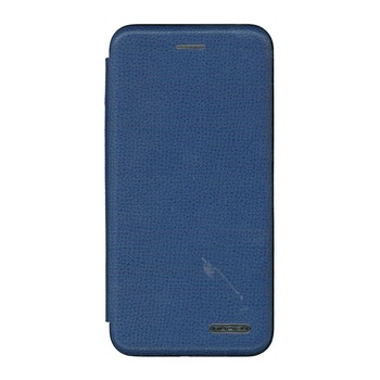 Husa tip carte din piele naturala, Nuoku Royal 2, pentru iPhone XS Max, albastru Husa tip carte din piele naturala, Nuoku Royal 2, pentru iPhone XS Max, albastru