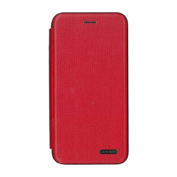 Husa tip carte din piele naturala, Nuoku Royal 2, pentru iPhone 8 Plus, rosu Husa tip carte din piele naturala, Nuoku Royal 2, pentru iPhone 8 Plus, rosu