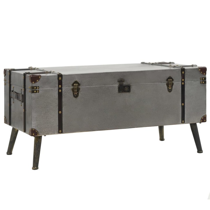 Masa de cafea vidaXL, MDF si aluminiu, 102x51x47,5 cm