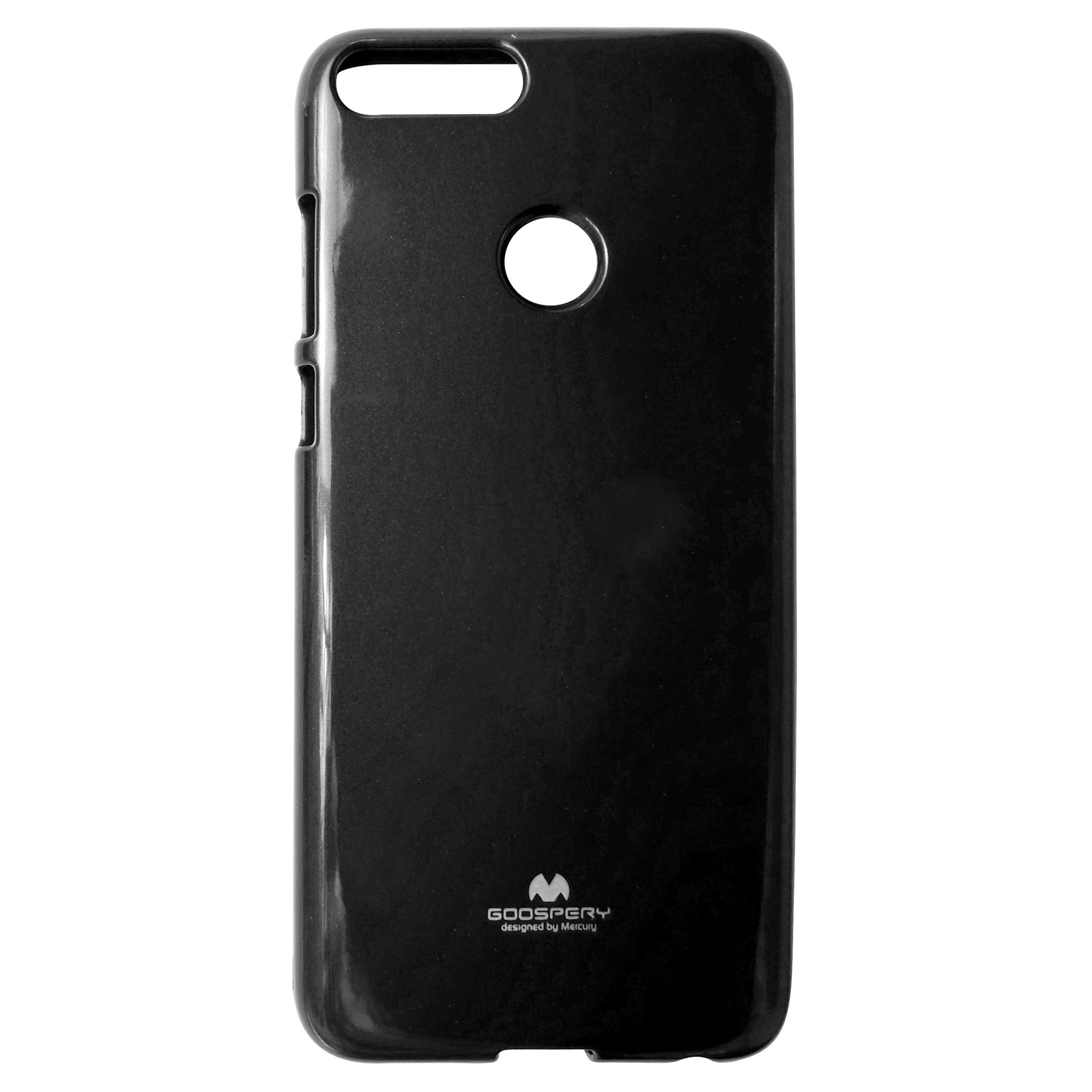 Husa silicon TPU Mercury Goospery Jelly negru sidefat pentru Huawei P Smart