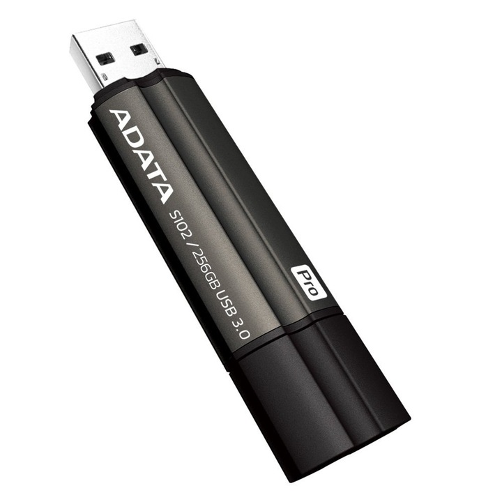Memorie USB ADATA S102 Pro, 256GB, USB 3.0, Gri