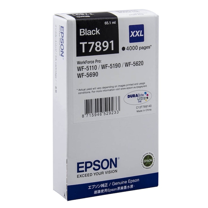 Epson T7891 tintapatron, Fekete