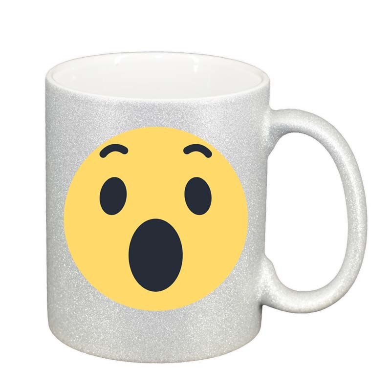 Cana Emoji WOW, argintiu sidefata glitter, 330ml, D28