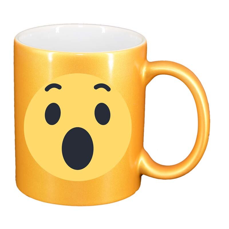 Cana Emoji WOW, auriu sidefata, 330ml, D28