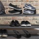 Organizator suport pantofi Zenai, 3 niveluri de reglare pe inaltime, 6 bucati, Negru