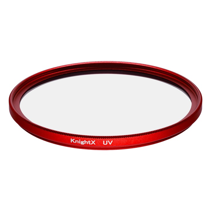 Filtru foto UV KnightX de 52mm Red Protector, UltraSlim, Sticla optica