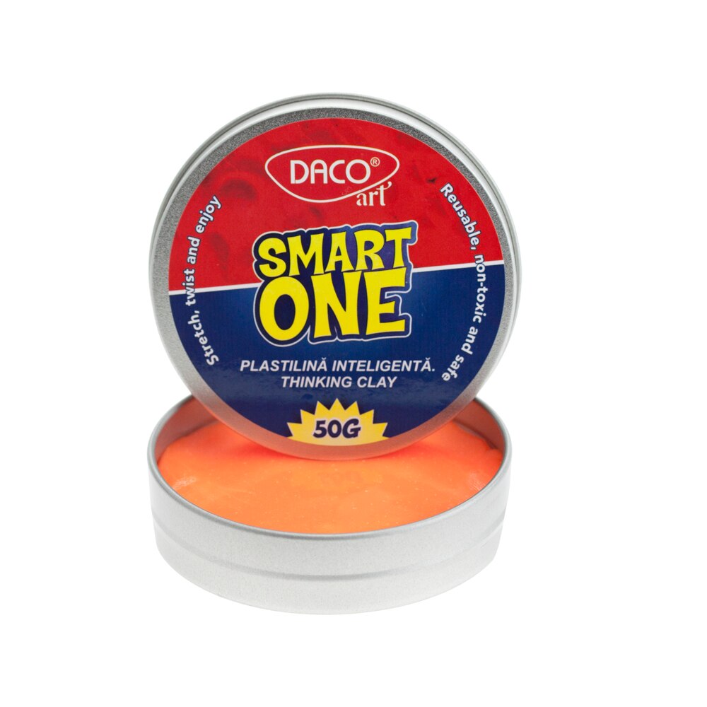 Plastilina Inteligenta 50 g Smart One PL900 DACO portocaliu