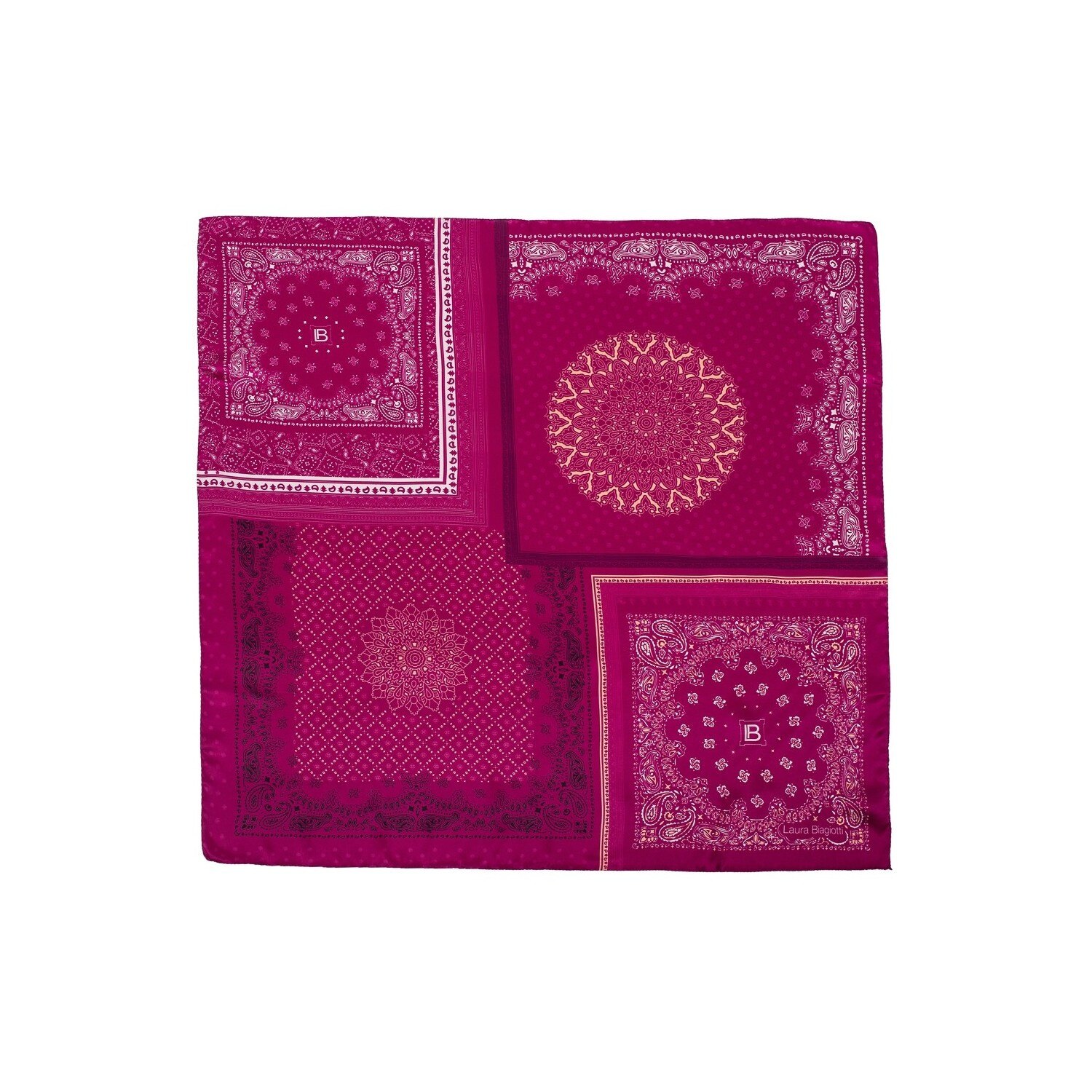 Esarfa matase L. Biagiotti geometric lila