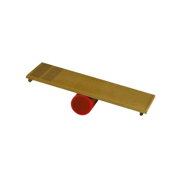 Placa echilibru Rolla Bolla, din lemn, cu cilindru din PVC rezistent, diametrul 90 mm, Bej/Rosu Placa echilibru Rolla Bolla, din lemn, cu cilindru din PVC rezistent, diametrul 90 mm, Bej/Rosu