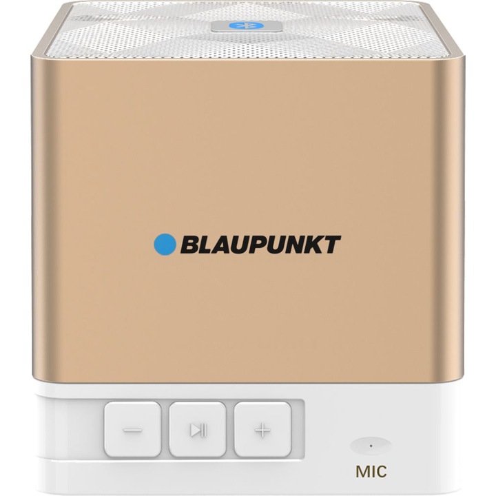 Преносима тонколона BLAUPUNKT BT02GOLD, Bluetooth, AUX IN, MP3, FM радио, Mini USB, Златист