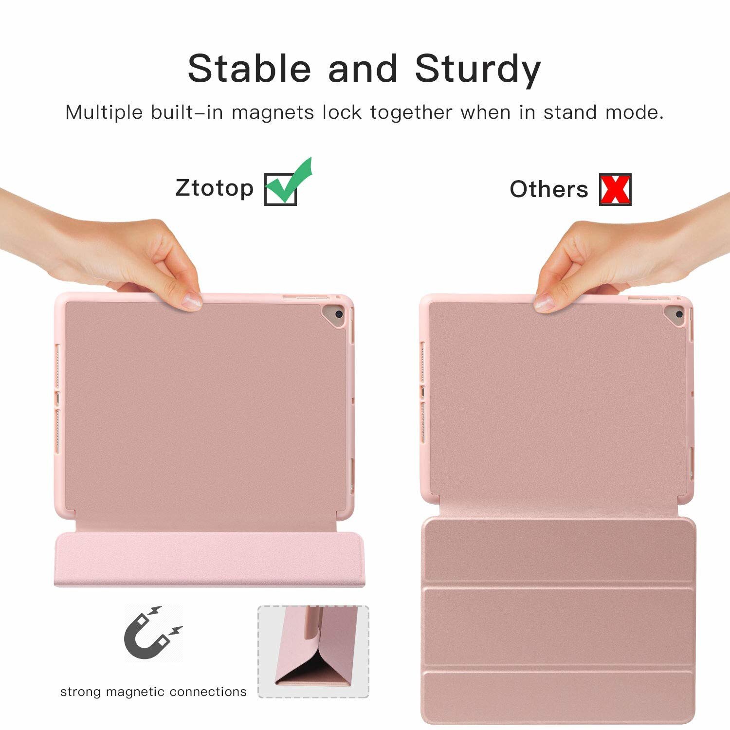 Husa Tableta iPad 9.7" 6Th Generation 2018 IPad Air 6 ofera protectie Ultrasubtire Lux Rose Gold