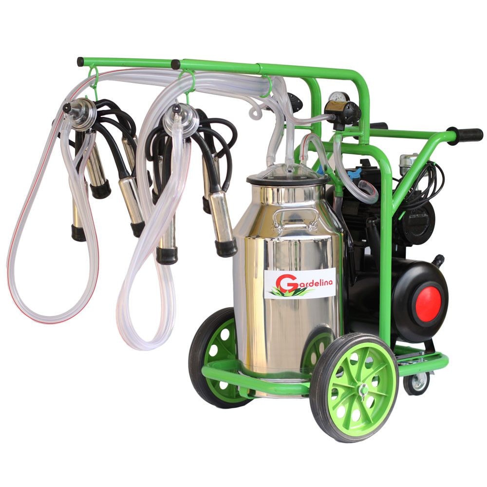 Mulgatoare Gardelina T240 Inox 40L, pahare ALUMINIU, 16-20 bovine / h, 2 posturi, 180l/min, 550W