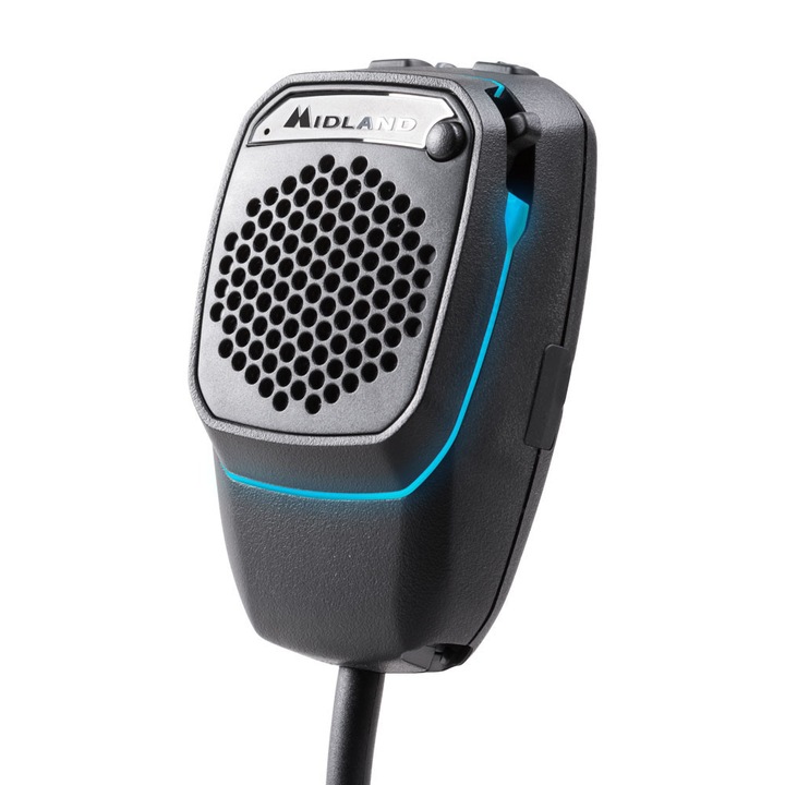 Интелигентен микрофон Midland Dual Mike, Код C1283.01, Bluetooth, 4 пина, Приложение CB Talk