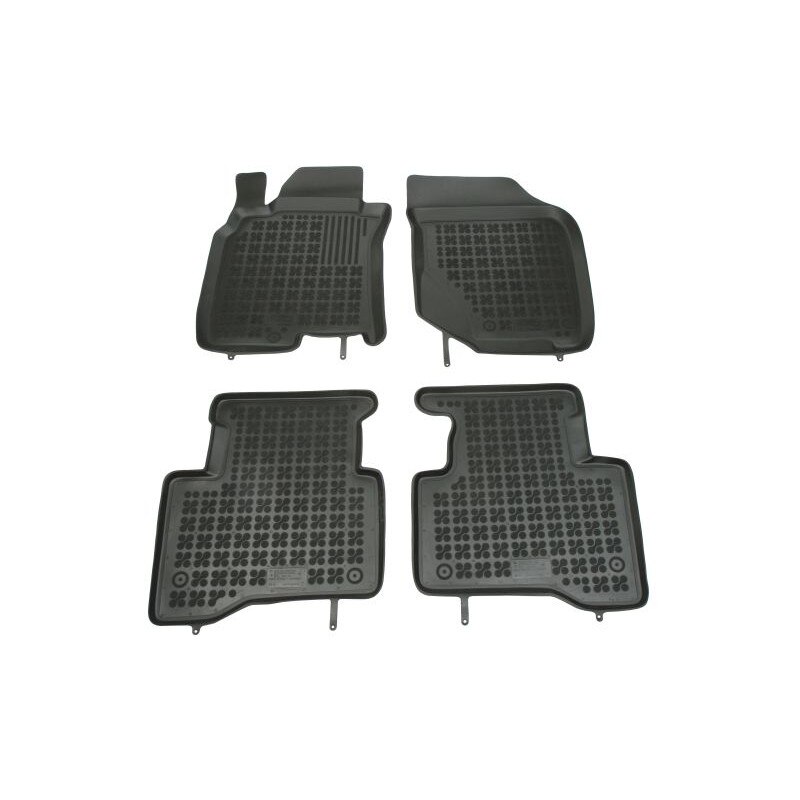 Set 4 covorase auto tip tavita, Cauciuc, pentru NISSAN X-TRAIL 06.01-01.13, Negru