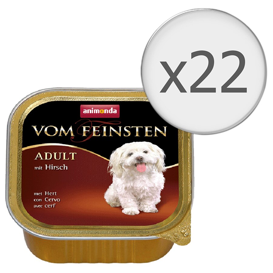 Hrana umeda pentru caini Animonda Vom Feinsten, Cerb, 22x150g