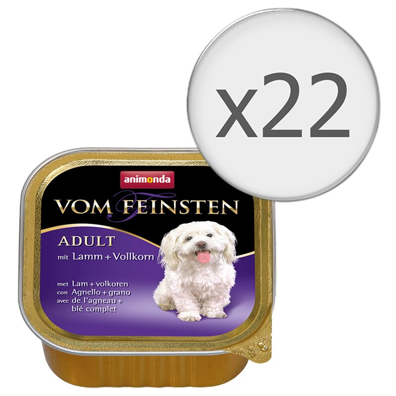 Hrana umeda pentru caini Vom Feinsten, Menue Miel si Cereale, 22 buc x 150g