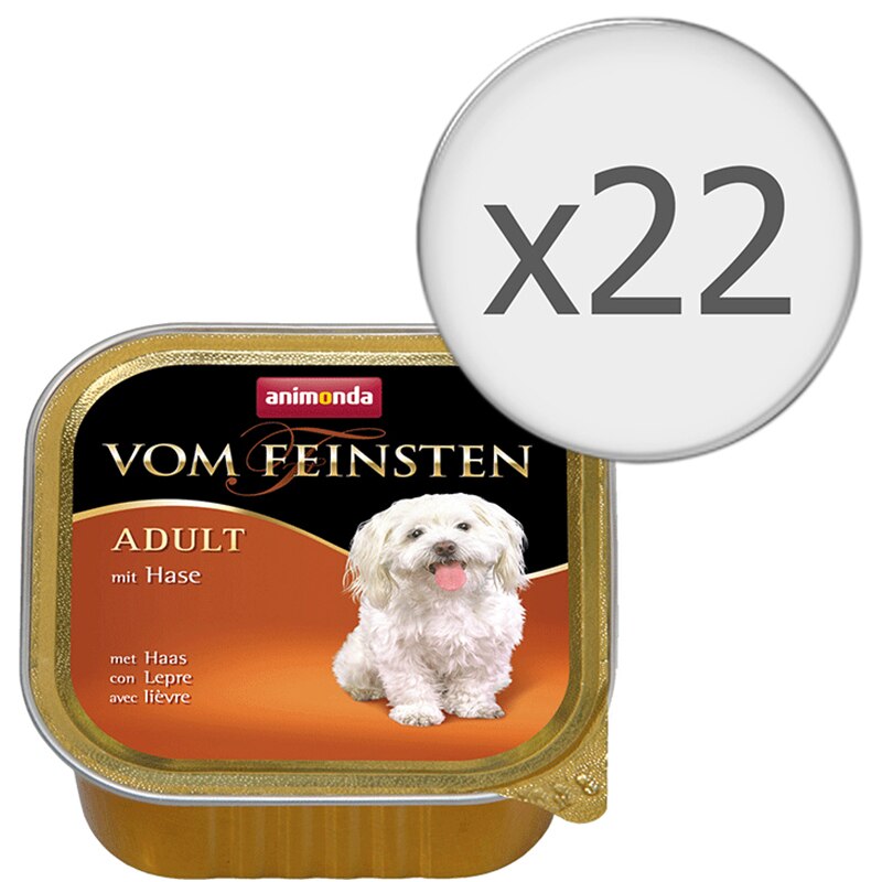 Hrana umeda pentru caini Vom Feinsten, Forest Iepure 22 buc x 150g