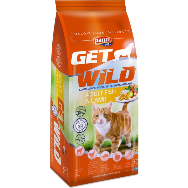 Hrana uscata pentru pisici Panzi Get Wild, Adult, Peste, 15kg