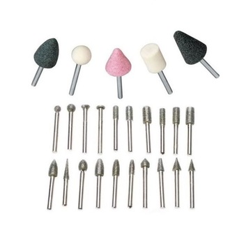 Kit Trusa freze diamantate ,20 piese + Set pietre polizat ,5 piese Kit Trusa freze diamantate ,20 piese + Set pietre polizat ,5 piese