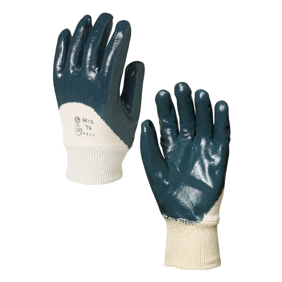 Manusi cu strat dublu de nitril pentru uz general, EP, albastru, setul include 10 perechi