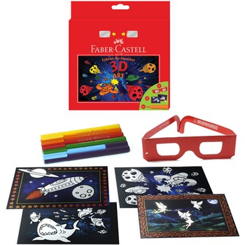 Set cadou Faber-Castell 6 carioci connector 3D Art Set cadou Faber-Castell 6 carioci connector 3D Art
