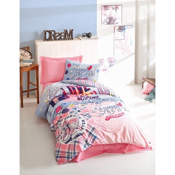 Lenjerie de pat Superstar Cotton Box, 100% bumbac ranforsat, 160x220 cm, multicolor Lenjerie de pat Superstar Cotton Box, 100% bumbac ranforsat, 160x220 cm, multicolor