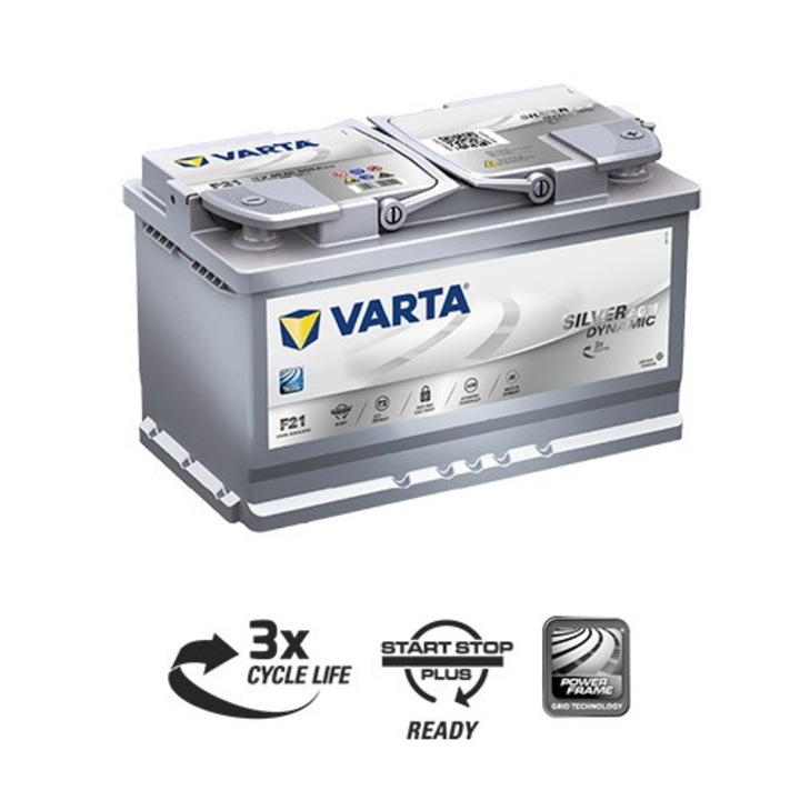 Акумулатор Varta AGM, 80AH, START-STOP, 580901080 F21