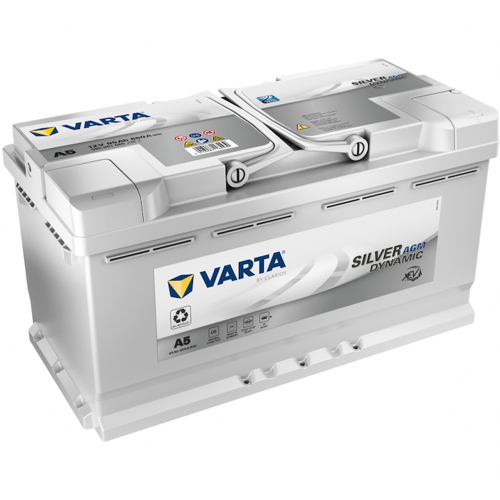 Акумулатор VARTA Silver AGM xEV A5 95Ah 850A 595901085 353 x 175 x 190 mm (Д x Ш x В), клема ⊕ отдясно