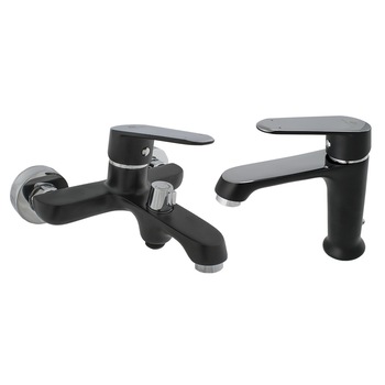 Gresit - Set 2 baterii Ermetiq NEGRU, lavoar, cada 2/41N Gresit - Set 2 baterii Ermetiq NEGRU, lavoar, cada 2/41N