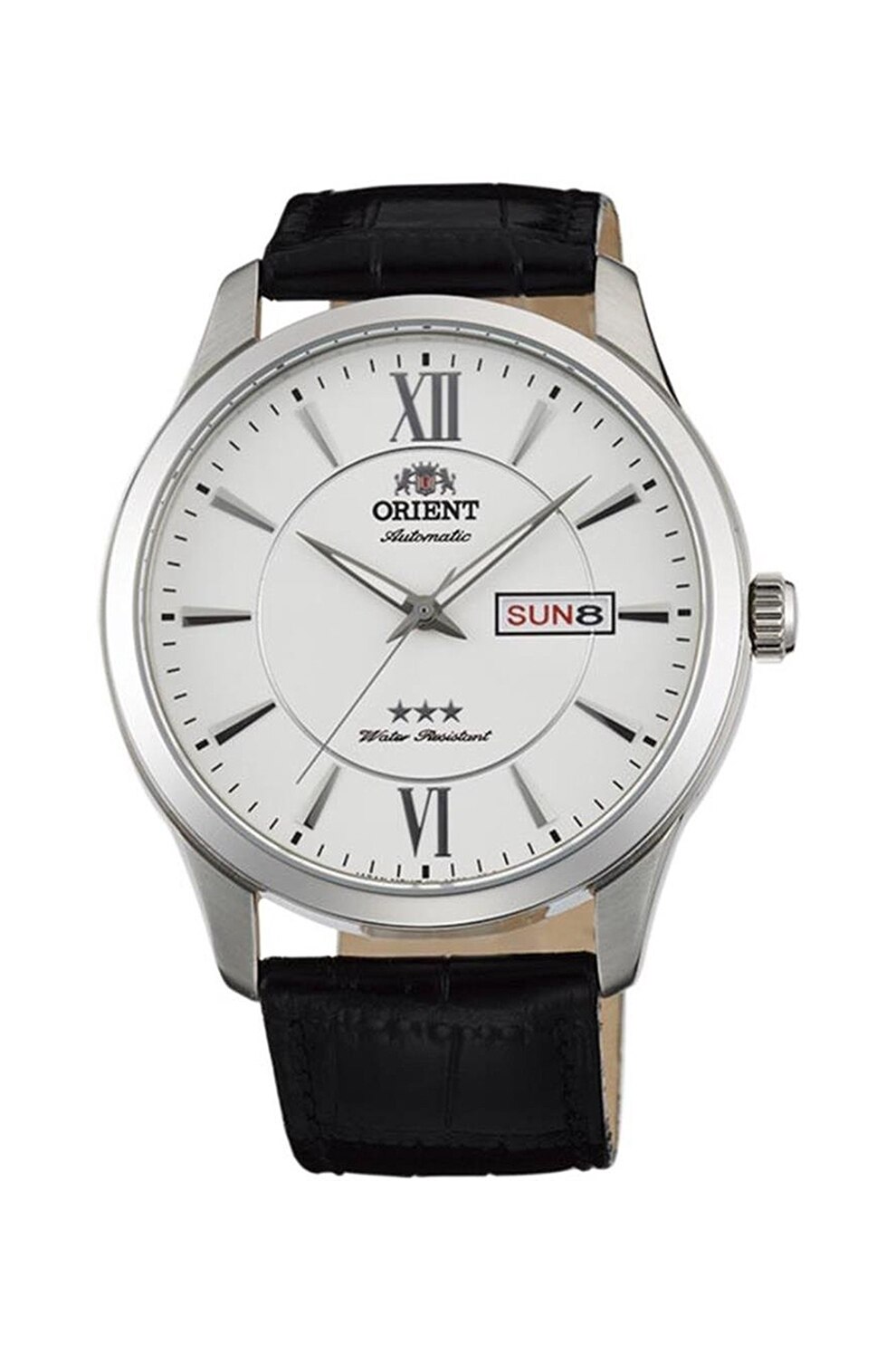 ORIENT, Ceas automatic cu bratara de piele, Negru