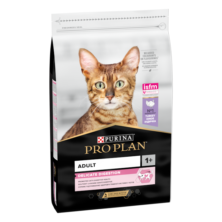 Hrana uscata pentru pisici Pro Plan Delicate Adult, Curcan, 10 Kg