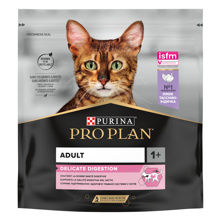 Hrana uscata pentru pisici Pro Plan Delicate Adult, Curcan, 400 g