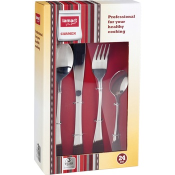 Set tacamuri Lamart Carmen, inox, 24 piese Set tacamuri Lamart Carmen, inox, 24 piese