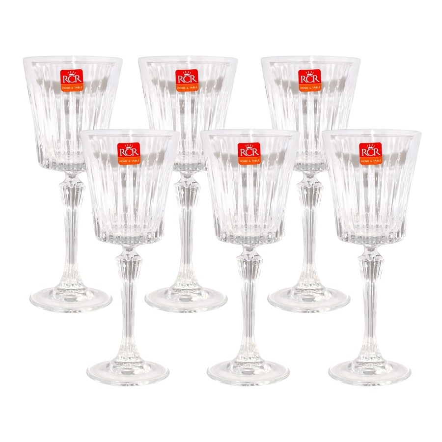Set 6 pahare cu picior de lichior Rcr Crystal, Timeless