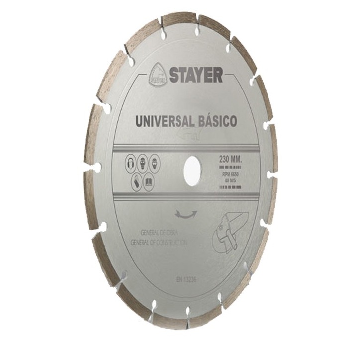 Disc Stayer diamantat UNIVERSAL BASIC de 230 mm