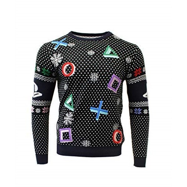 Pulover de Craciun Playstation Black Christmas Marimea L
